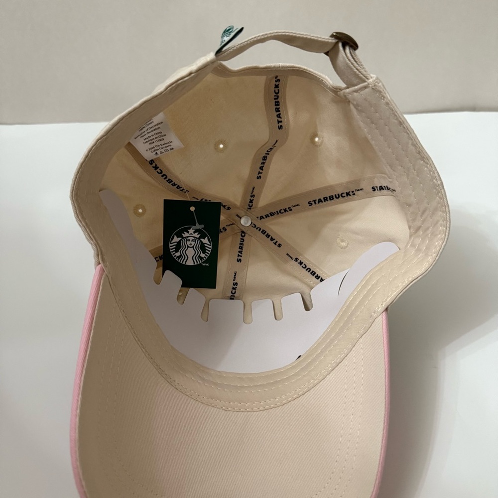 Starbucks 2026 Lot of 2 Baseball Hats - Dandy x Starbucks Road Trip, Pink Logo - Picture 4 of 8